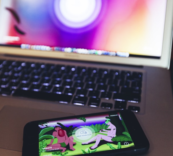 A vibrant gaming-themed illustration showing app cards with ratings and bonus highlights.